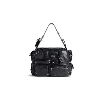 BALENCIAGA MEN'S SUPERBUSY SLING BAG LARGE IN BLACK 7021682ABDJ1000 (41.9*29*18.9cm)